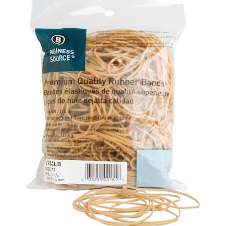 Business Source Rubber Bands, Natural, PK425 1914LB